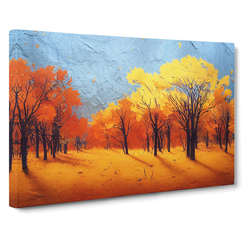 Dramatic Autumn Forest - Wrapped Canvas, 50cm H x 76cm W x 3cm D