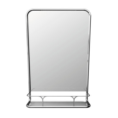 Boogie Rectangle Brass Beveled Wall Mirror