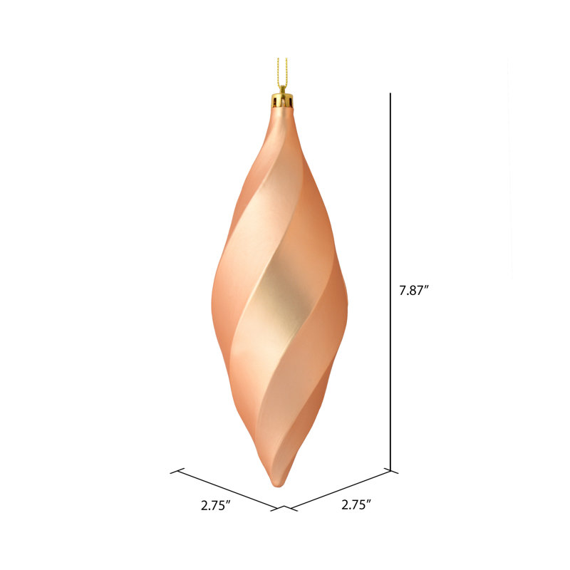 Solid Finial Ornament, Matte Cafe Latte