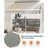 10'x8' Retractable Awning, Waterproof Patio Awning, Sun Shade Awning with Manual Crank Handle, Aluminum Frame, 280 g/㎡ Polyester Fabric, for Deck, Porch, Balcony-124987986-124987984