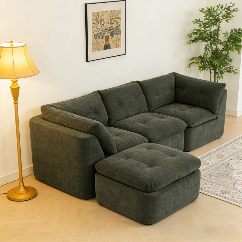Canapé modulaire Modern Cloud, Vert