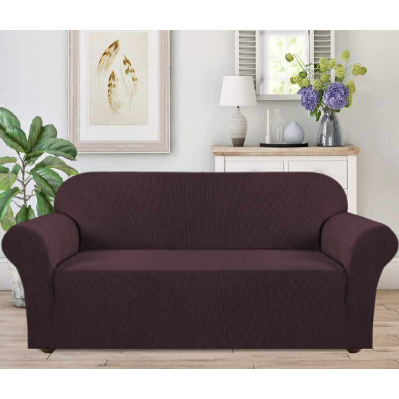 Housse pour causeuse à coussins carrés, Brun