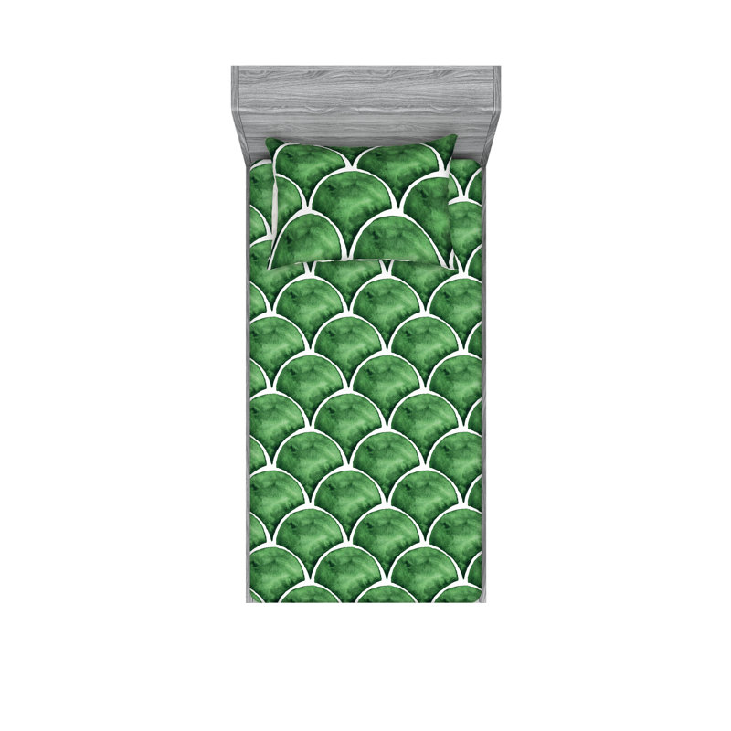 Ensemble de draps et taies décoratives Ambesonne, Ensemble de draps pour lit simple avec 1 taie d'or
