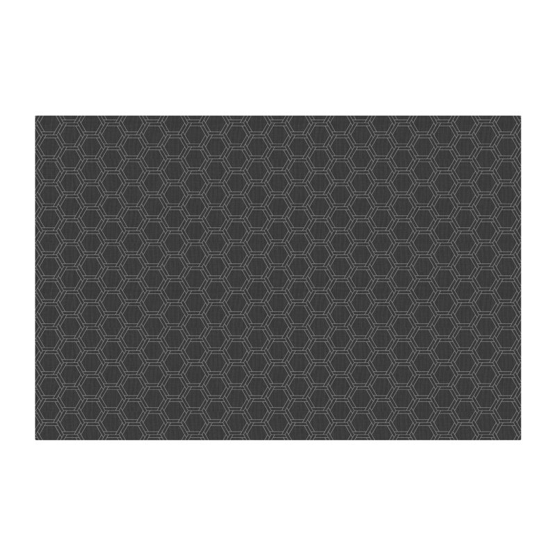 Un-Rug Honeycomb Low Profile Kitchen Mat, Rectangle 3'11" x 5'11", Brown