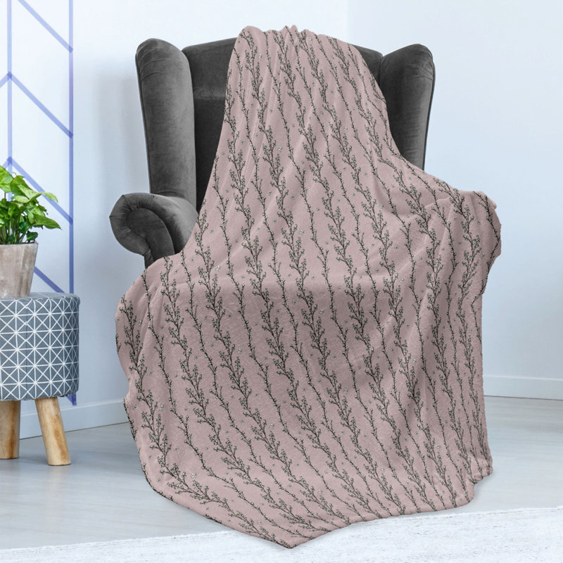 Hand Woven Throw Blanket, 50" W x 70" L