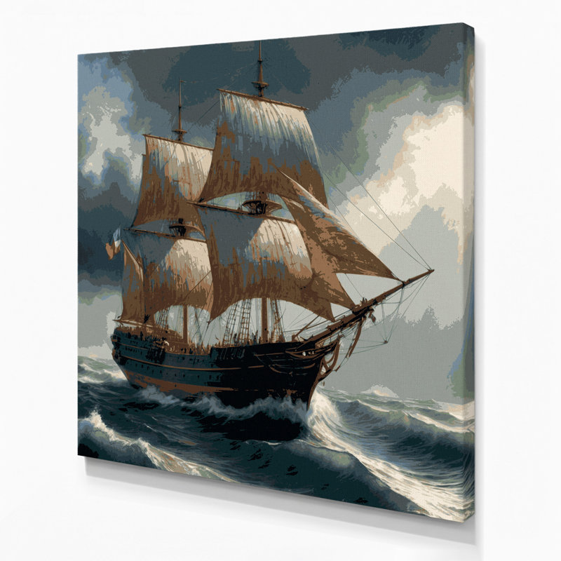 Art mural sur toile Coastal Maritime Legacy, H 16 po x l 16 po