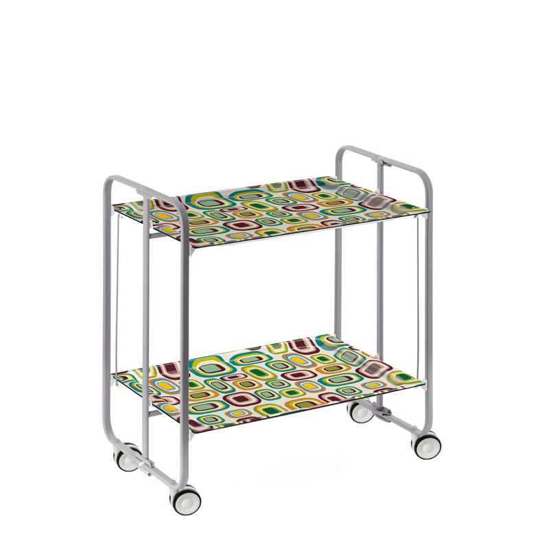 Metal Bar Cart, Green
