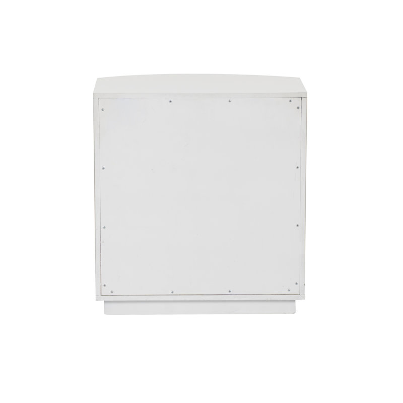 Chantel 3 Drawer Nightstand White, White