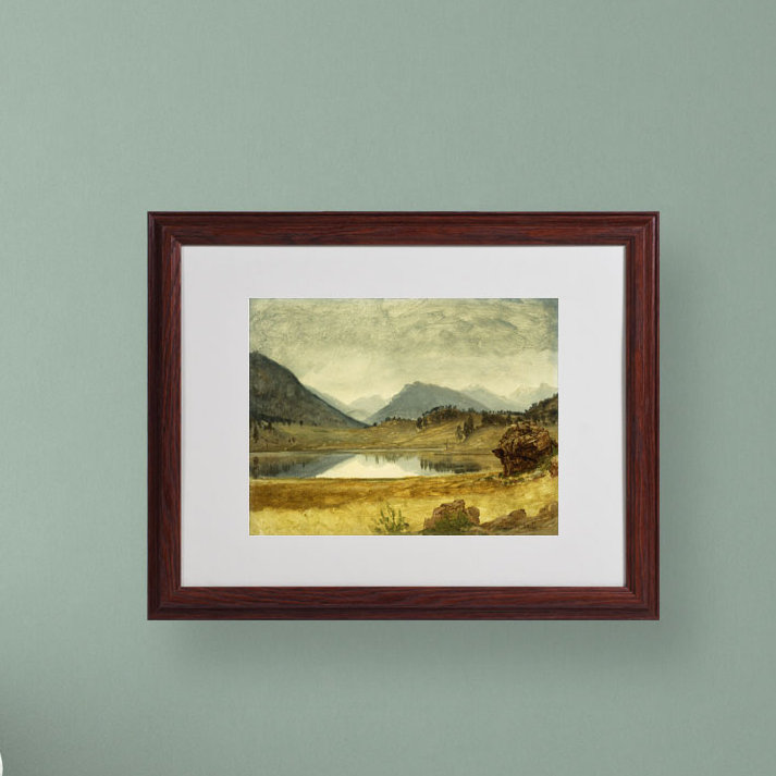 «Wind River Country», reproduction encadrée, H 16 po x l 20 po x P 0,5 po, Brun