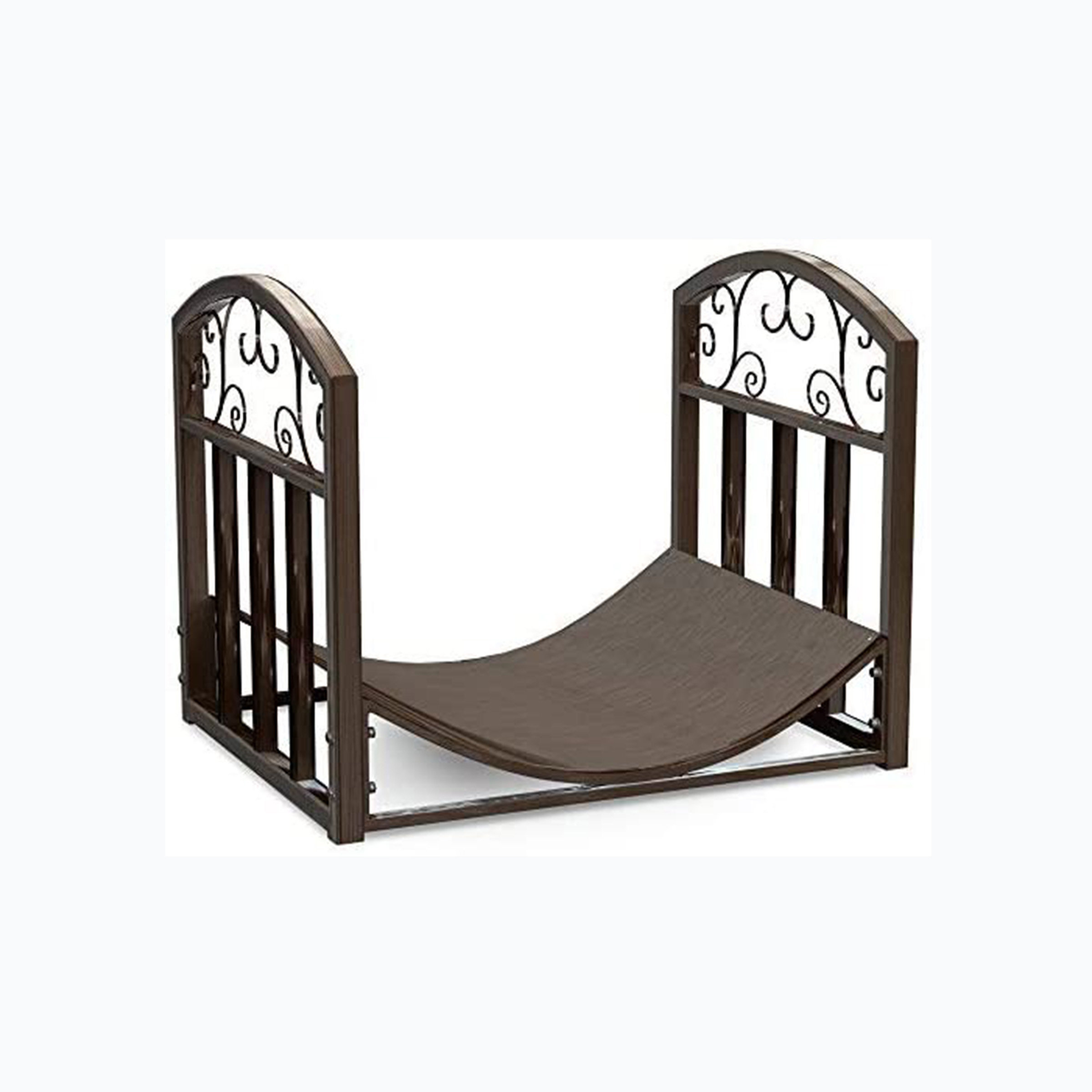 Darby Home Co Deidamia Firewood Rack Holder With Decorative Scroll ...