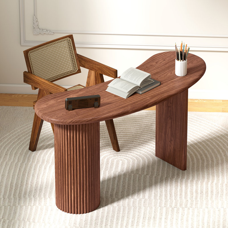 Curved Writing Desk, Walnut
