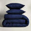 Kiranjot Microfibre 200 TC Reversible Modern & Contemporary Duvet Cover Set With Pillow Cases-993079865-993079840