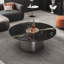 Light luxury round rock slab coffee table-106678699