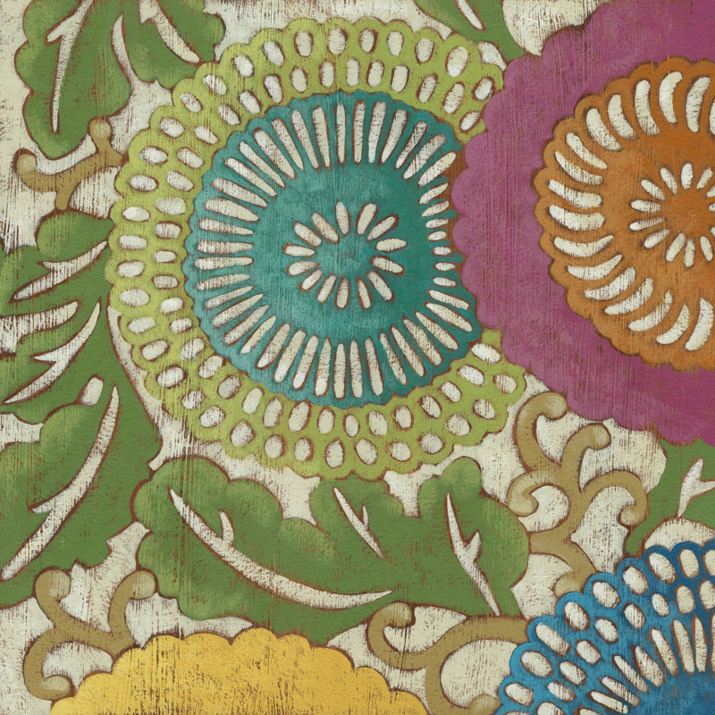 Sakura Blossoms I by Chariklia Zarris - Wrapped Canvas Painting, 30cm H x 30cm W x 3.8cm D