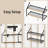 2-Tier 34 Inch Wall Mount Pot Rack 132lbs Heavy Duty With 20 Sturdy Hooks Matte Black