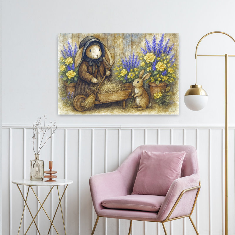 Art mural contemporain et romantique, H 24 po x l 36 po