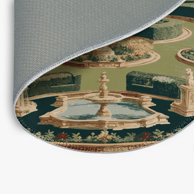 Tapis d'intérieur et d'extérieur brun français, Rond 5 pi