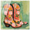 Bottes de cowboy Wildflower, décor de cowboy tendance en acrylique par Art Remedy, prêt à être accroché