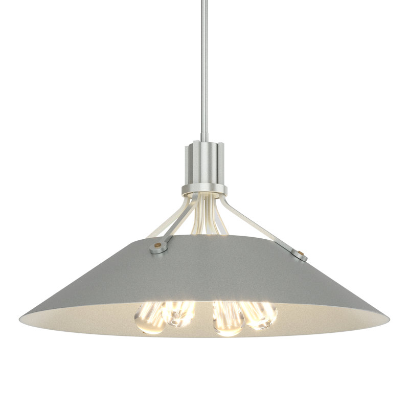 Henry 4 - Light Single Cone Pendant, Natural Iron, Vintage Platinum