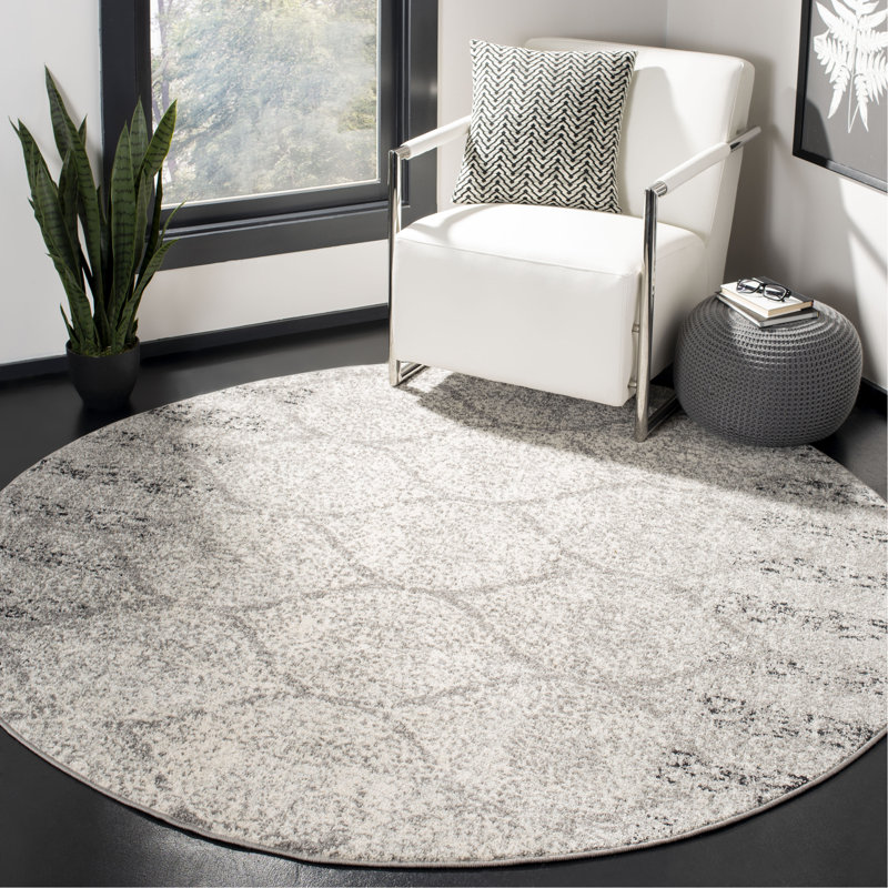 Kara Performance Geometric Rug, Round 4'