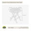 Table d'appoint pliante en teck