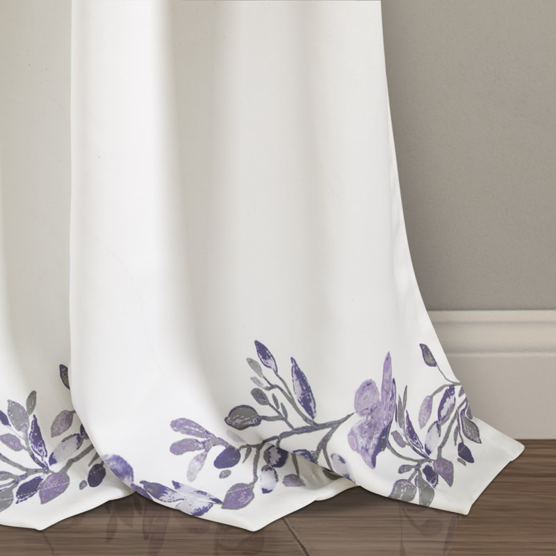 Room Darkening Curtain Pair, Purple, Width 132 x Drop 241 cm