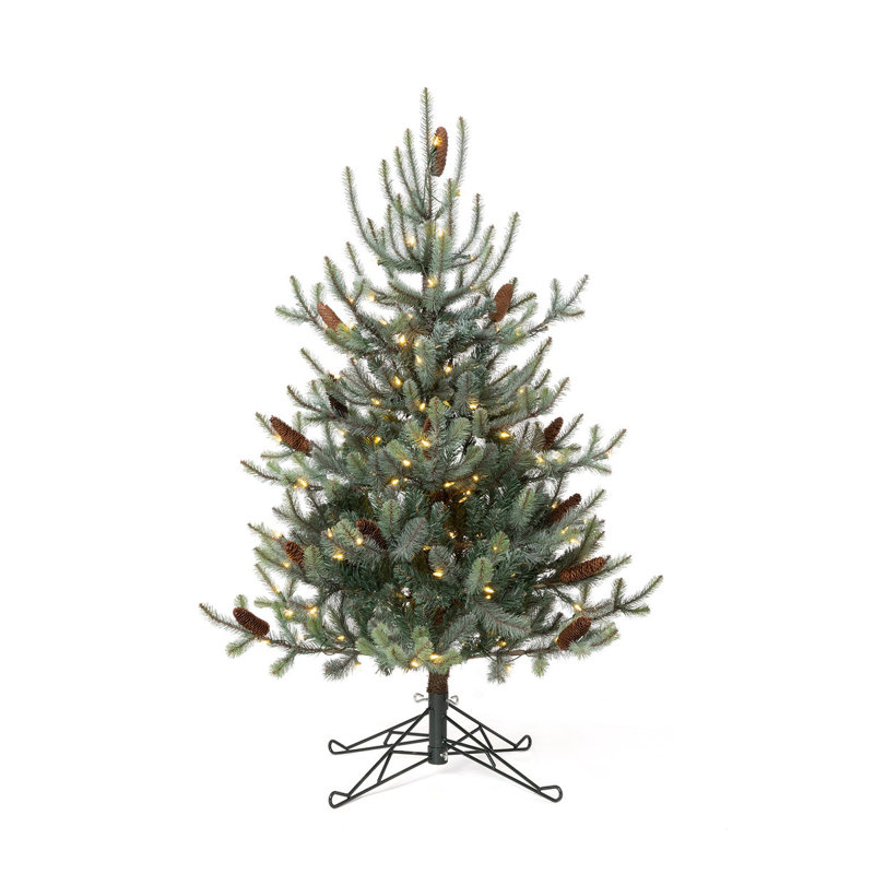 Lighted Artificial Christmas Tree, 4.5' H