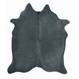 Cowhide Area Rug in Charcoal