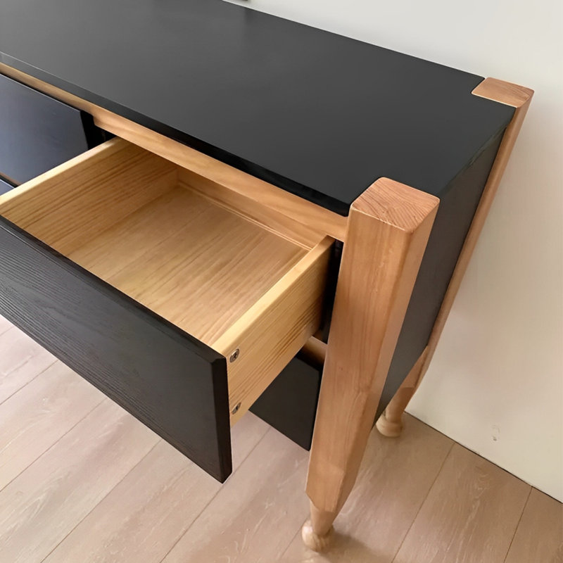 Console rétro avec tiroirs Retro, H 35,43 po x l 55,12 po x P 15,75 po