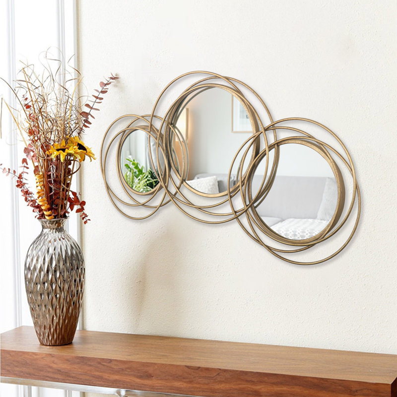 Genean Metal Abstract Mirror, Gold