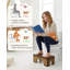 Tabouret de toilette pliable, tabouret accroupi en bambou à 2 niveaux