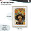 «Peace Groovy Afro Girl», reproduction sous verre encadrée, design par Sasha-578176769-578176770