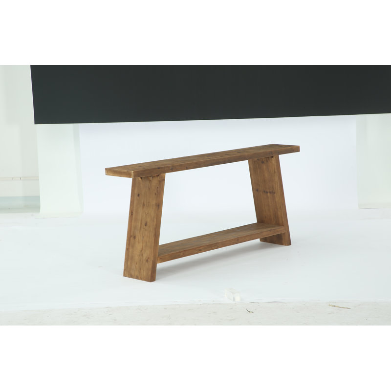 Console en bois massif 70,9 pouces, Brun brûlé