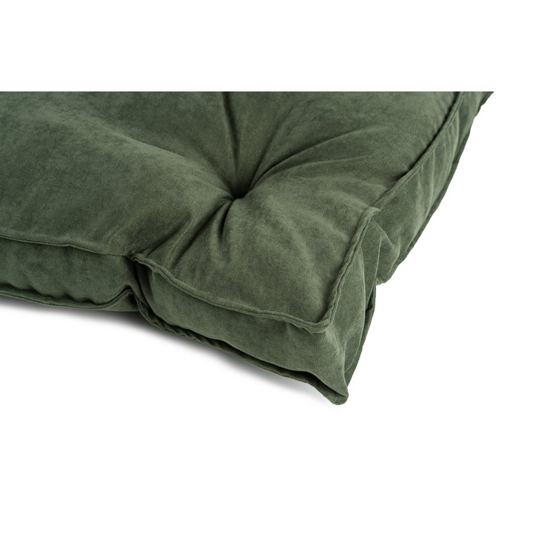 Lit luxueux pour animal de compagnie, vert olive, 27,6 po x 39,4 po x 3,9 po | Tissu 100% polyester avec rembourrage en silicone 42,3 oz | Conception confortable et confortable pour chiens et chats, durable et élégante pour la décoration intérieure