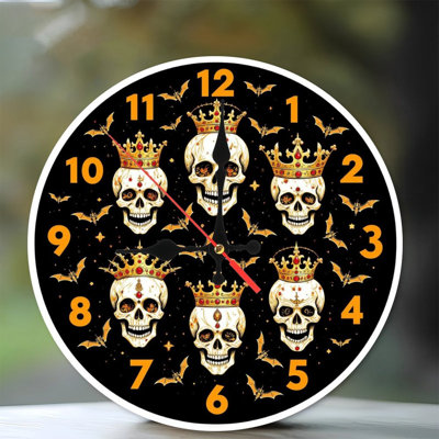 Crown Skulls Clock Bats