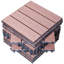 Semmes Wood Interlocking Deck Tile in Brown