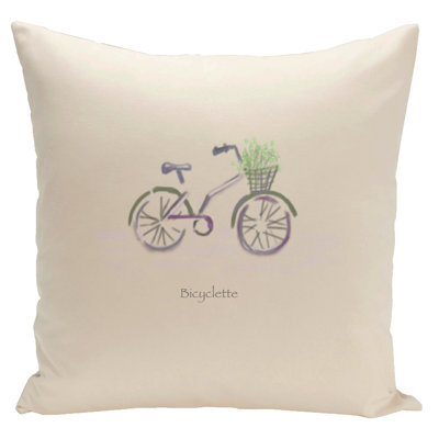 Housse et insert de coussin décoratif décoratif en bicyclette