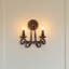 Noble 2-Light Rustic Black Wall Sconce