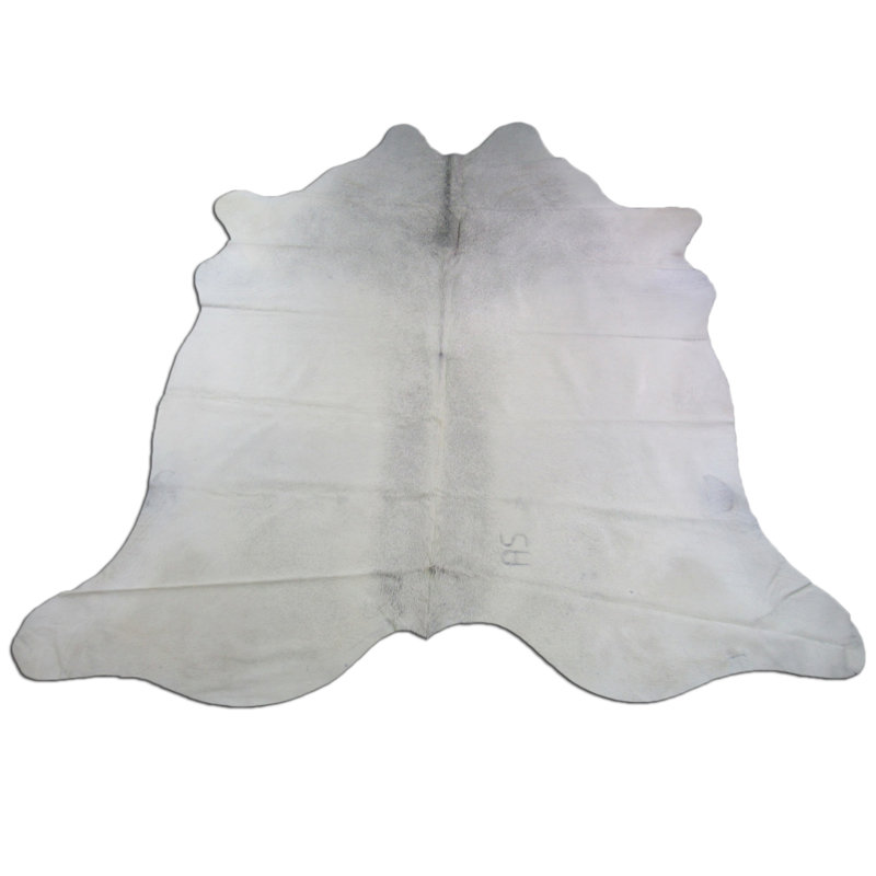Natural Handmade Gray Cowhide Area Rug