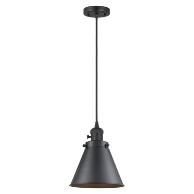 Franklin Restoration - Kylena - Mini-luminaire suspendu à cordon de 8 po - Interrupteur marche / arrêt - Ampoule DEL