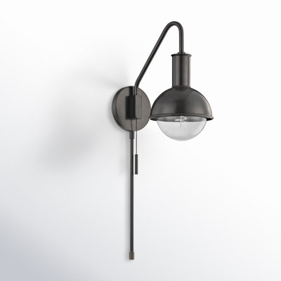 Luke Steel Plug-in Armed Sconce