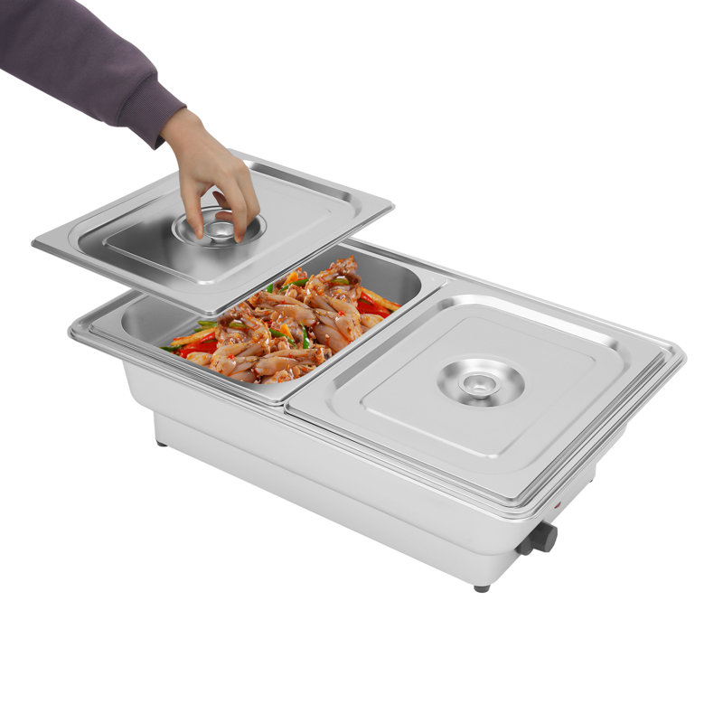 Electric Chafing Dish Buffet Set, Stainless Steel Buffet Server, Food Warmer With Temperature Control For Buffets