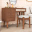Ensemble coiffeuse bohème avec tiroirs de rangement, ports USB, prise de recharge et tabouret-1343911058