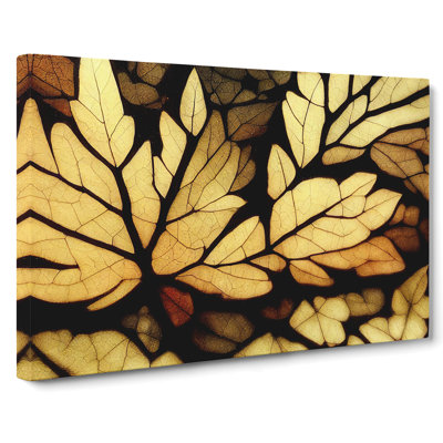 Sculptured Autumn Leaf - Wrapped Canvas