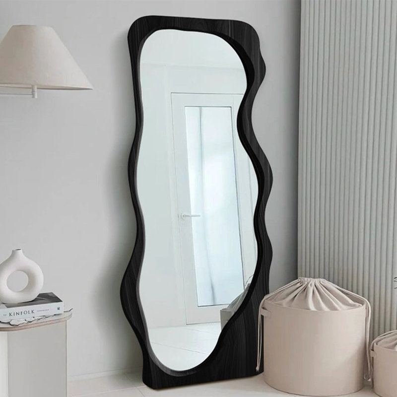 Miroir pleine grandeur à fixation murale, Noir, 70,87 po x 31,5 po