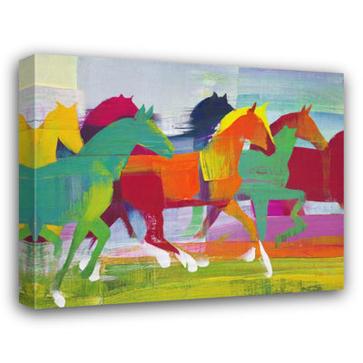 «Horses Two On Canvas» par Stephen Chambers, reproduction