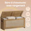 Banc de rangement avec aspect rotin
