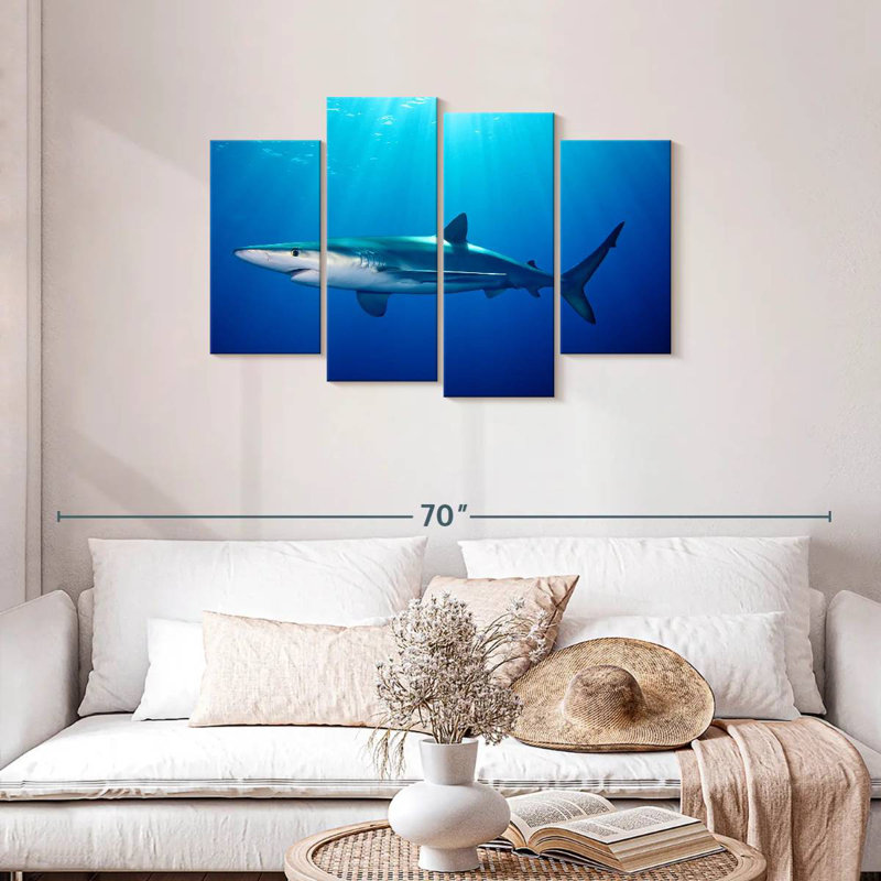 Brampt Blue Shark In Gordon's Bay, 27" H x 43" W