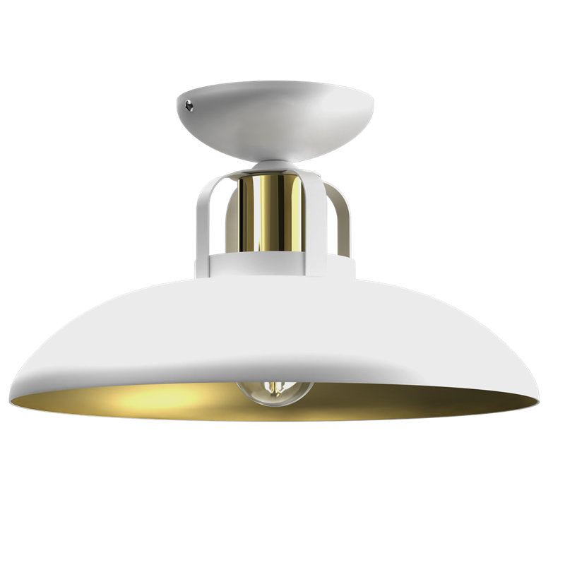 Shymier Semi Flush Mount, White