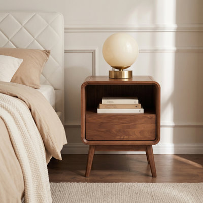 20.5"H Compact America Walnut Nightstand